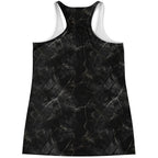 Black Marble Flowy Ladies Racerback Tank Top