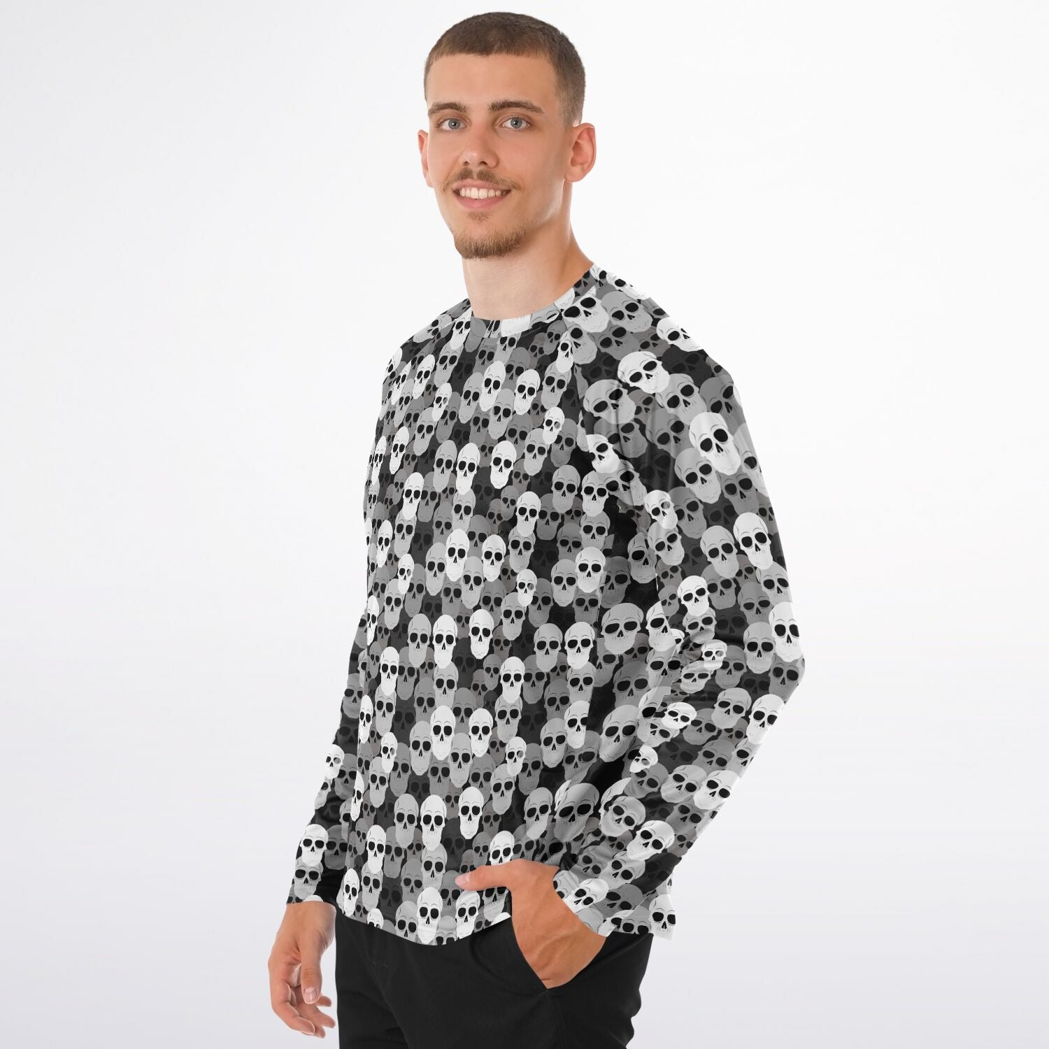 Pile of Skulls Men's Long Sleeve Performance Shirt