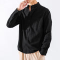 Men's Linen Long Sleeve Shirt Casual Top
