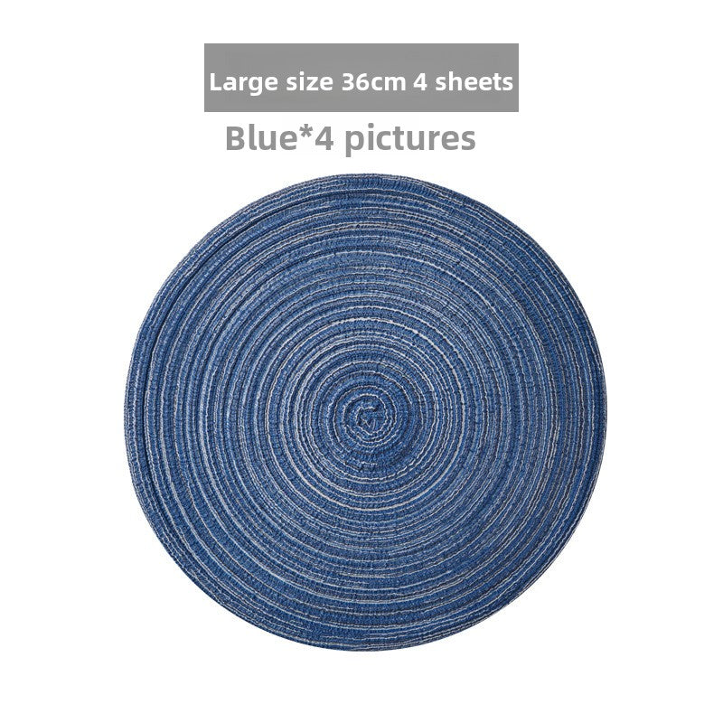 Round Material Table Placemat Set