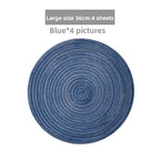 Round Material Table Placemat Set