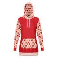 Heart on Sleeves Longline Hoodie