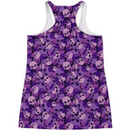 Purple Skulls Flowy Racerback Tank Top