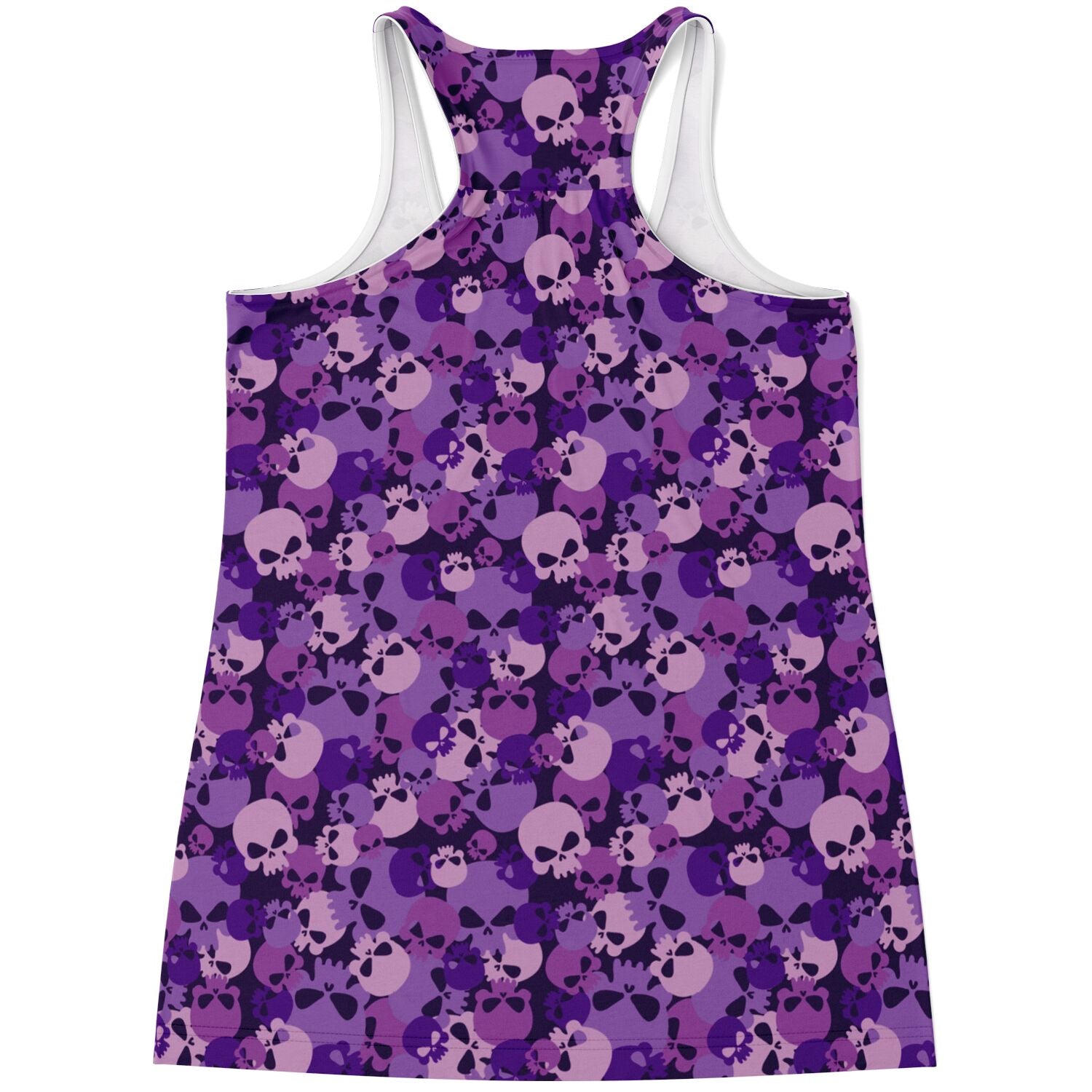 Purple Skulls Flowy Racerback Tank Top