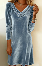 Velvet Swing Collar Dress