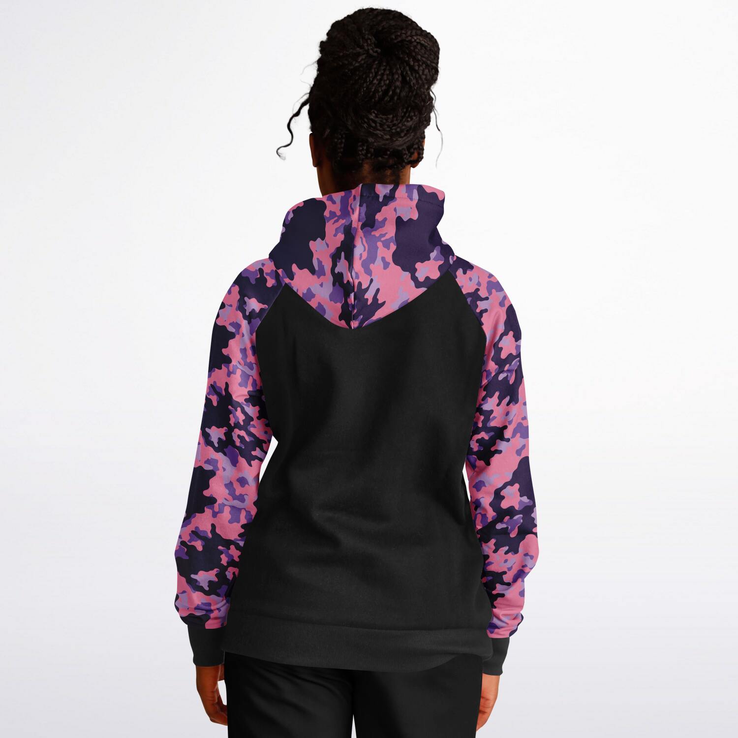Unisex Raglan Skull Camo Hoodie