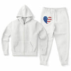 America Heart Zip hoodie & Jogger