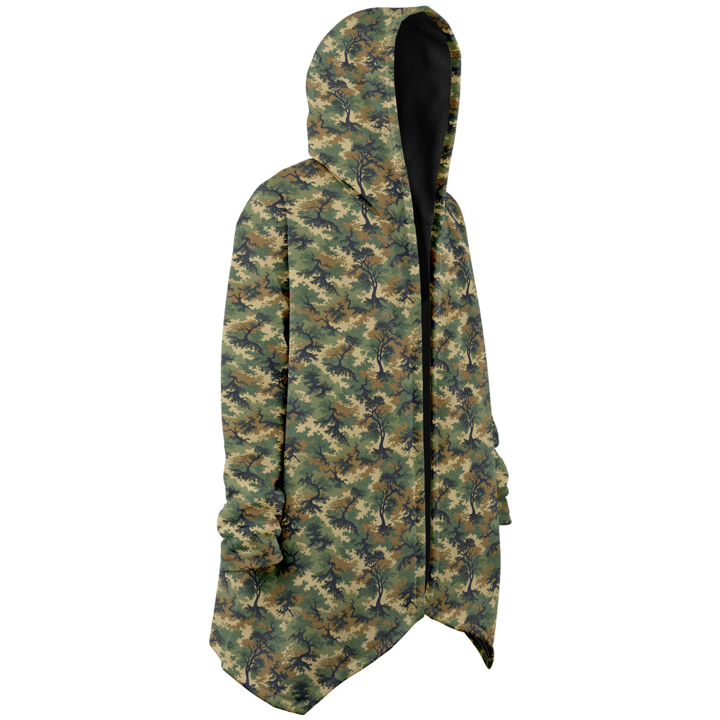 Green Tree Camo Microfleece Cloak