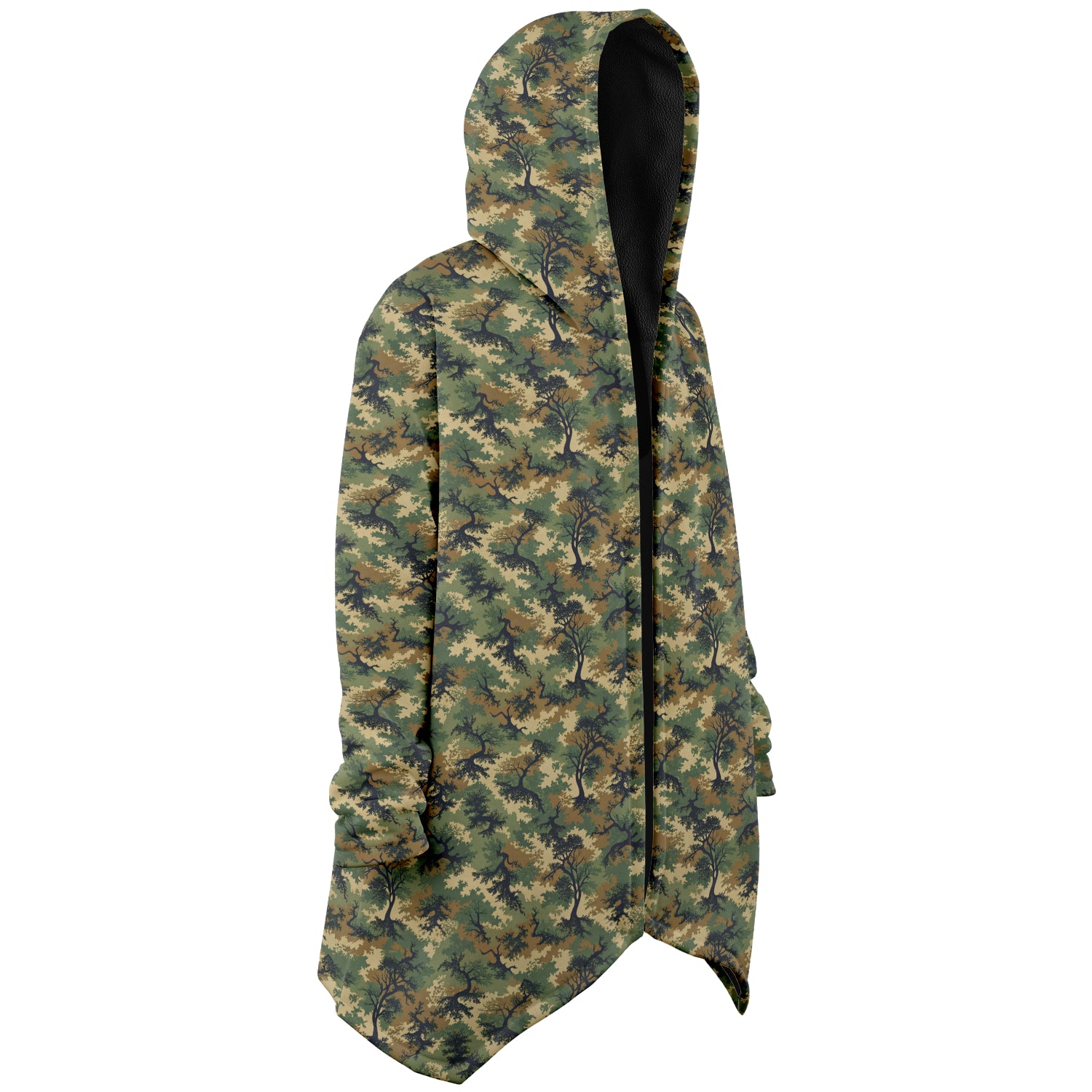 Green Tree Camo Microfleece Cloak