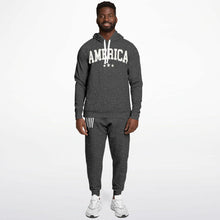 Load image into Gallery viewer, Men&#39;s America Black Acid Wash Hoodie &amp; Jogger Set
