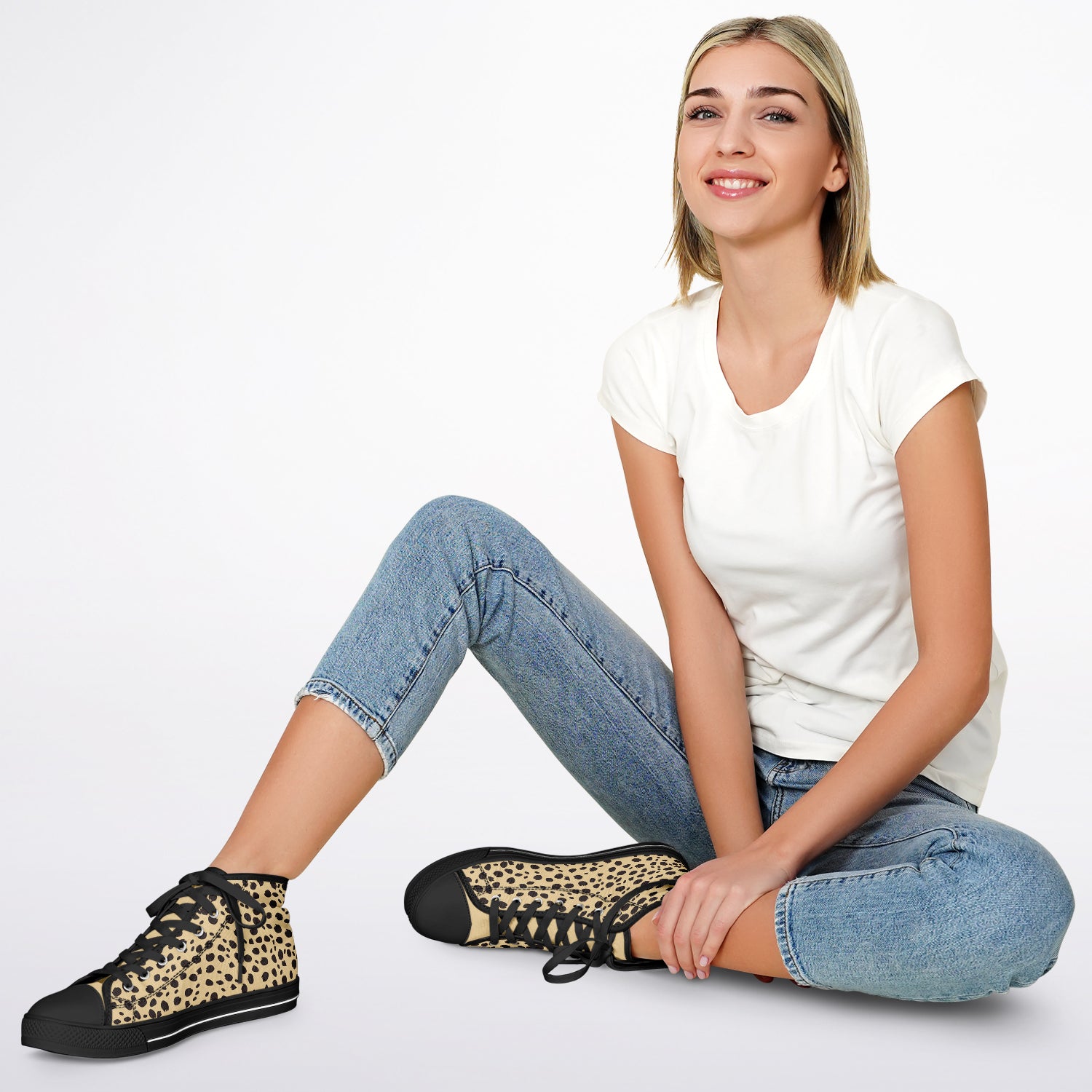 Cheetah Print High Top Shoes