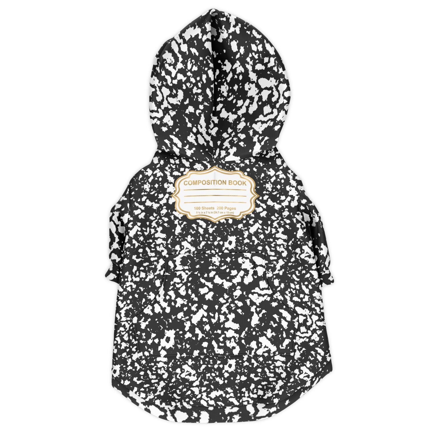 Black Composition notebook Dog Zip-Up Hoodie Halloween Costume