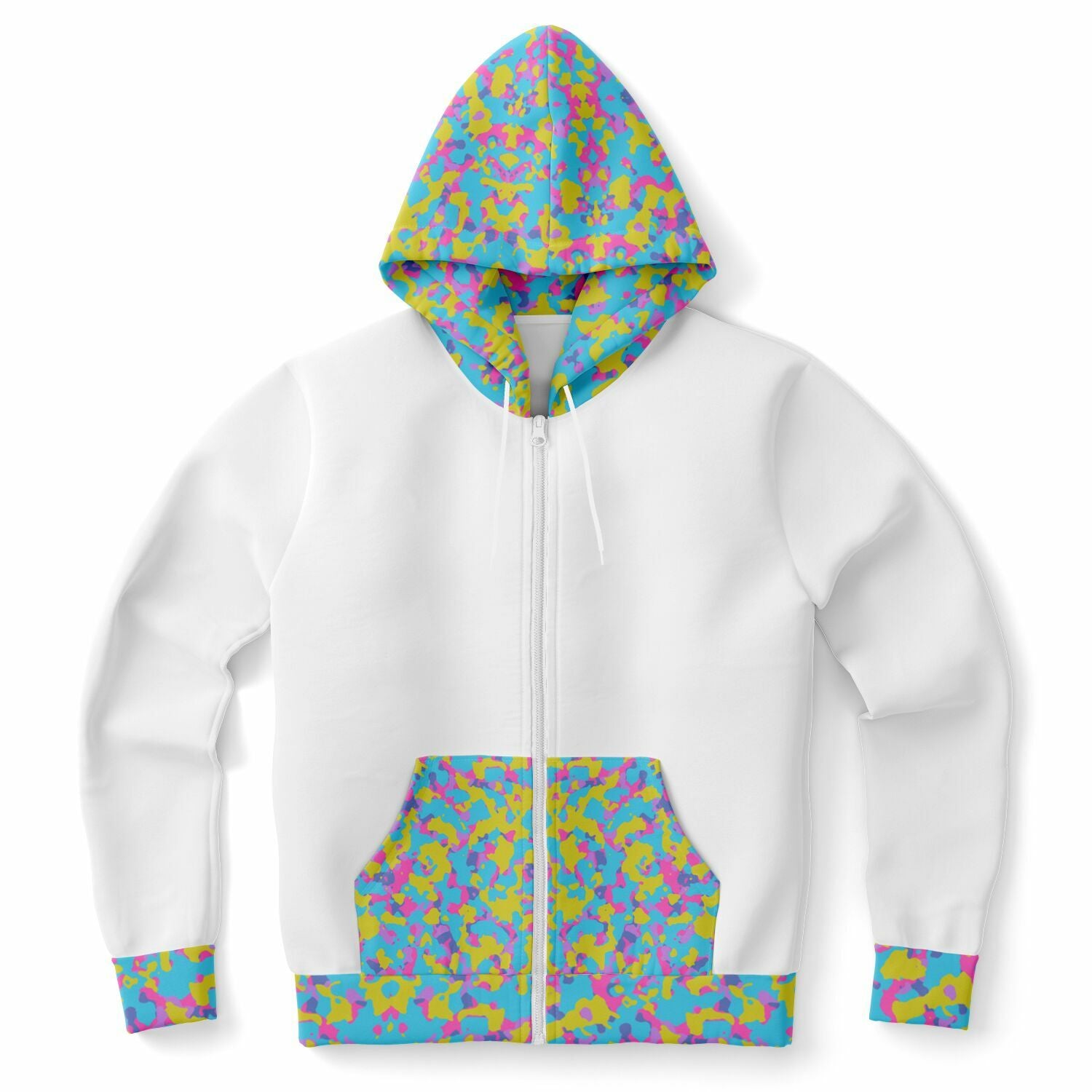 Mens Easter Camo Fashion Zip-Up Hoodie