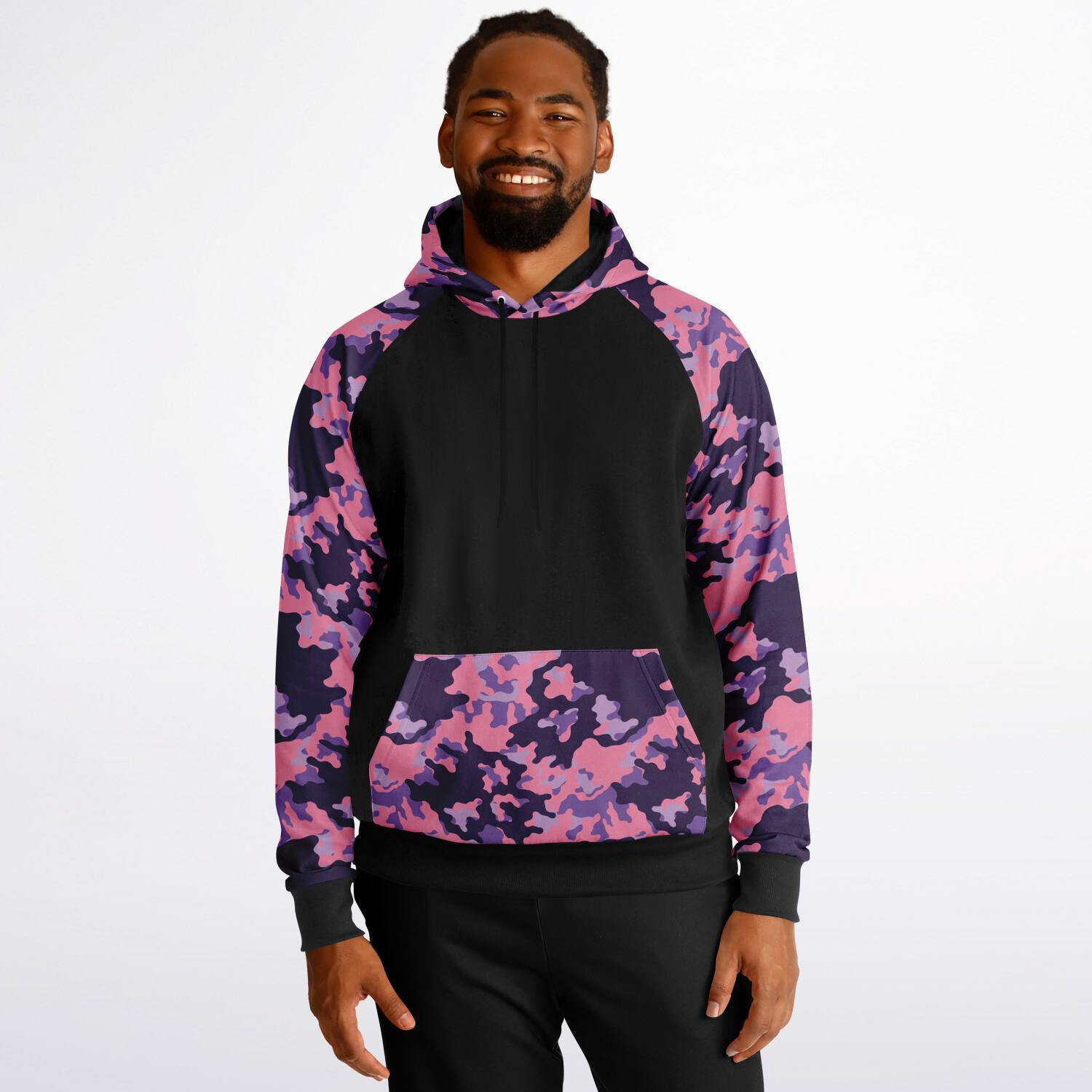 Unisex Raglan Skull Camo Hoodie