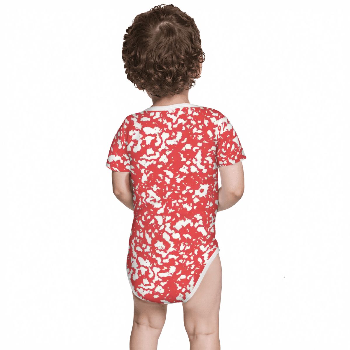 Red Baby Composition Book Cotton Short Sleeve Onesie