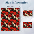 Poinsettia Pattern Twin Duvet Cover Set