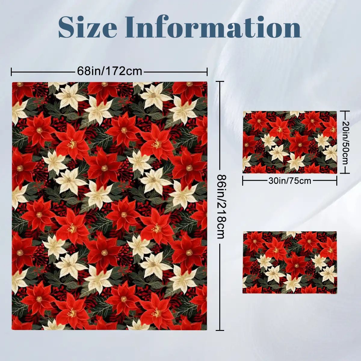 Poinsettia Pattern Twin Duvet Cover Set