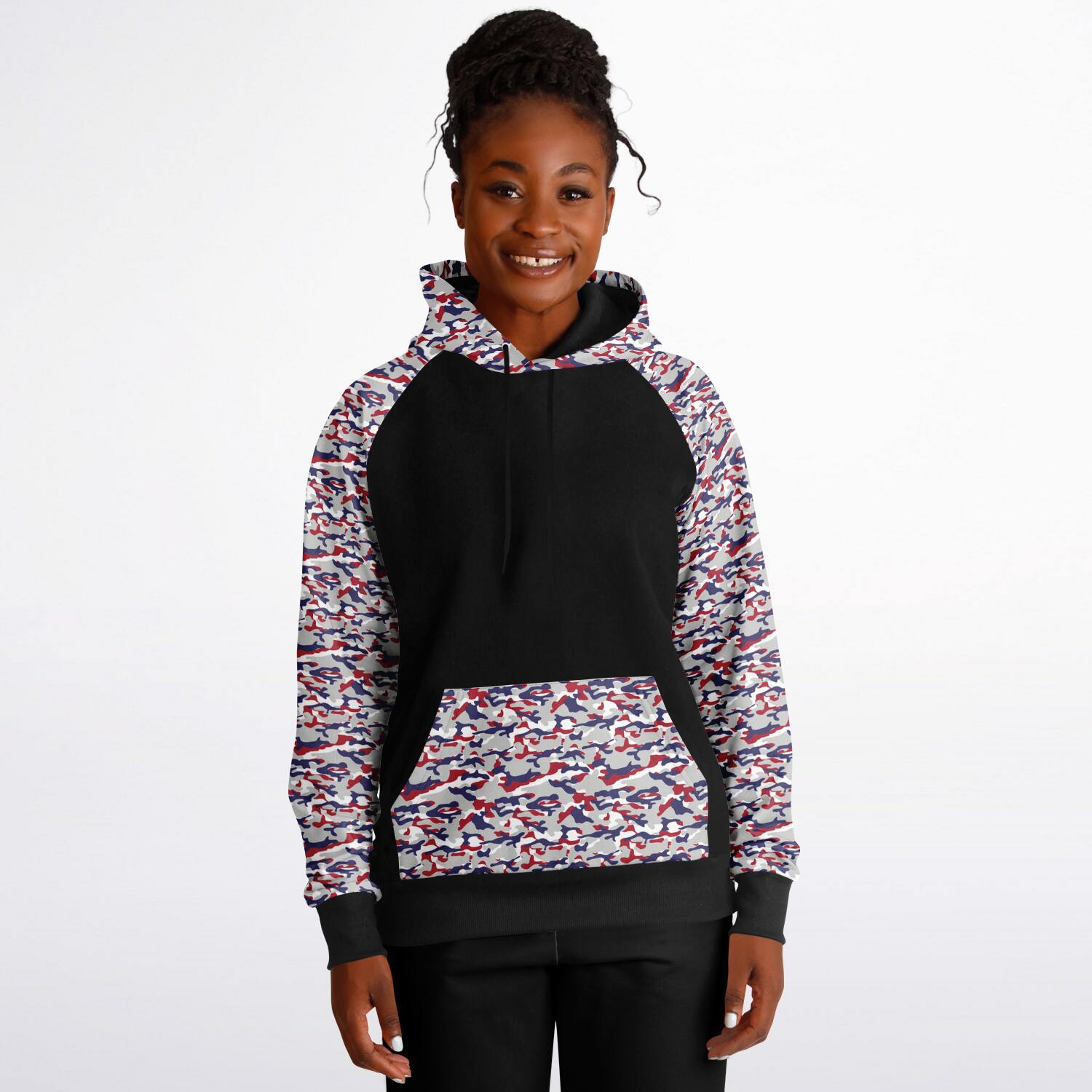 Patriot Camo Ladies Raglan Hoodie