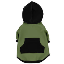 Load image into Gallery viewer, Green Fashion Dog Zip-Up Hoodie with Black Pocket
