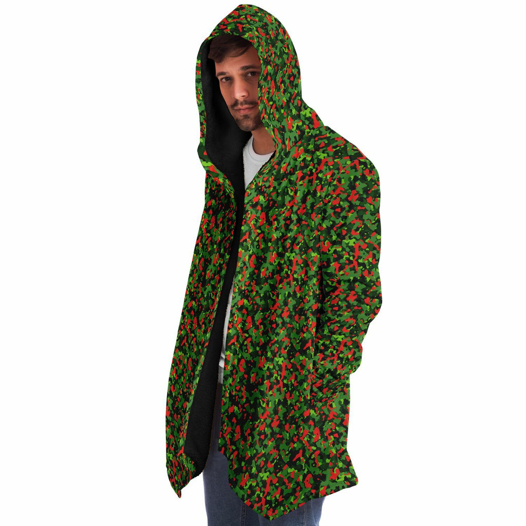 Christmas Camo Microfleece Cloak