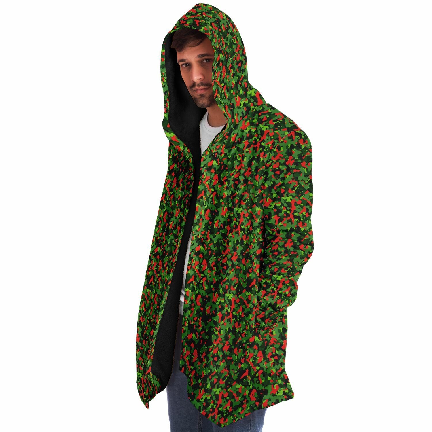 Christmas Camo Microfleece Cloak