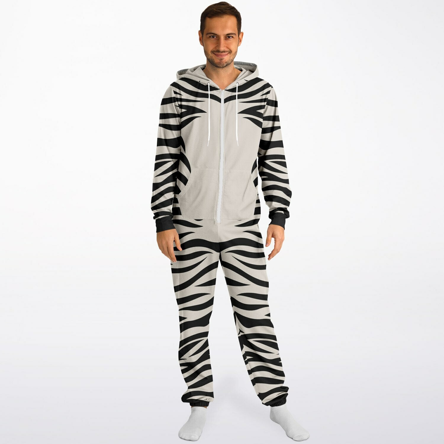 Men's Tan Zebra Jumpsuit