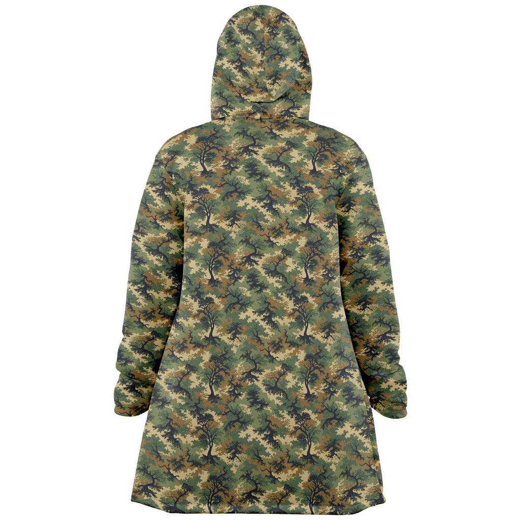 Green Tree Camo Microfleece Cloak