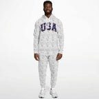 Men's USA Marble Hoodie & Jogger Set