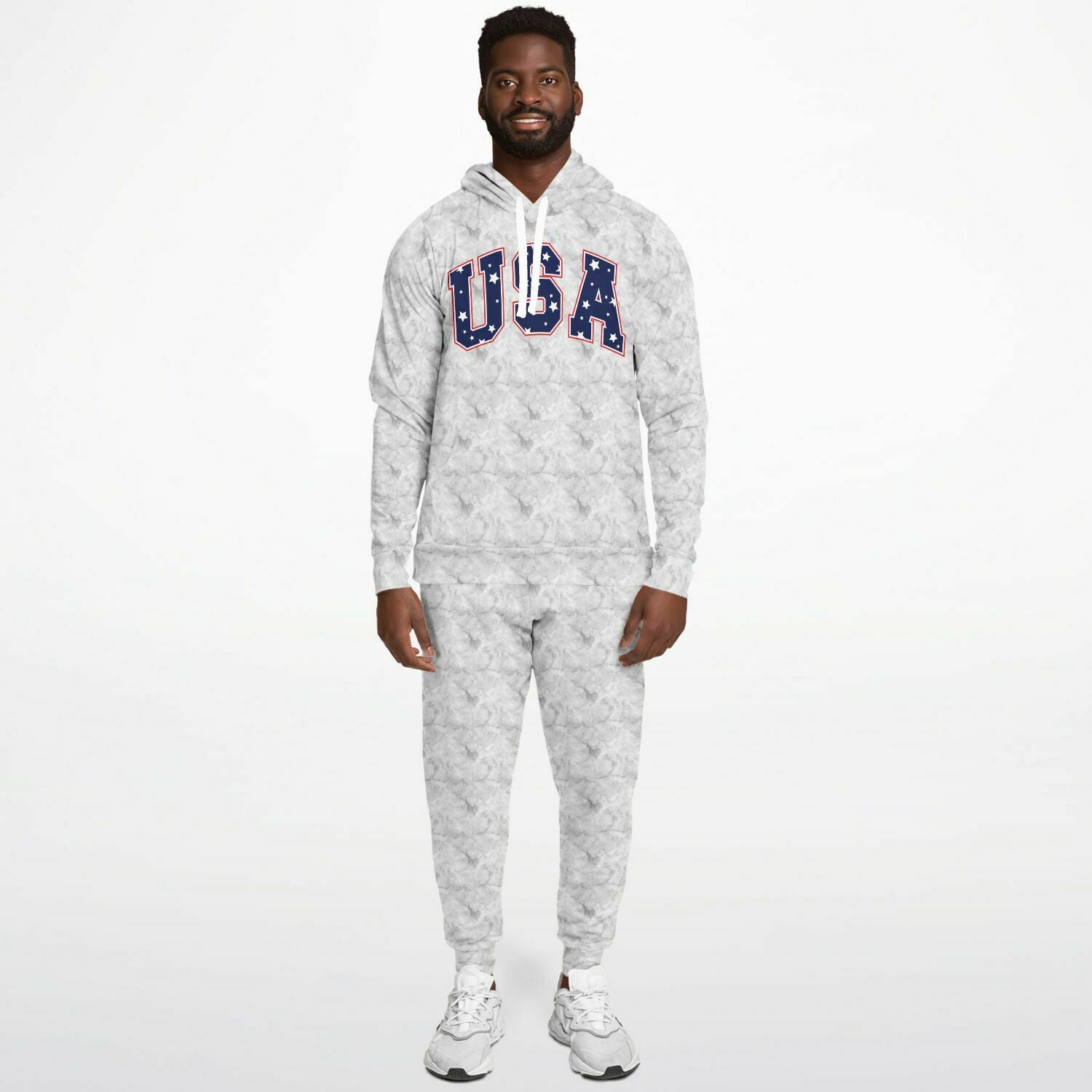 Men's USA Marble Hoodie & Jogger Set