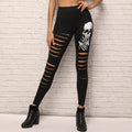 Women's Skeleton Ripped Leggings