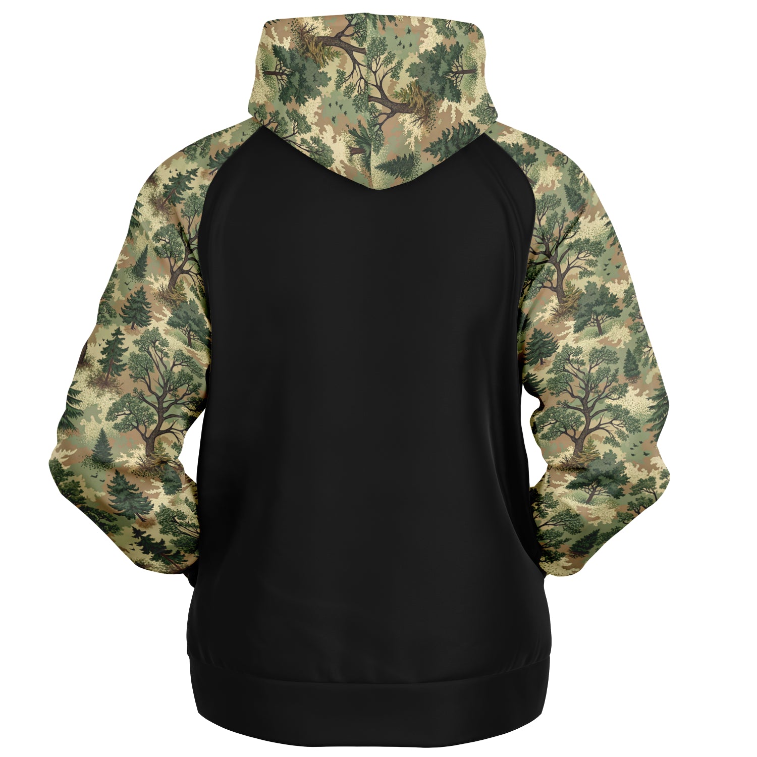 Forest Camo Black Raglan Hoodie
