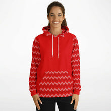 Load image into Gallery viewer, Red Zig Zag Stripe Fashion Hoodie
