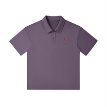 Load image into Gallery viewer, Purple Happy Jack Drop Shoulder Short-Sleeve Polo
