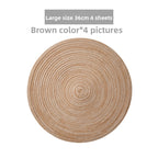 Round Material Table Placemat Set