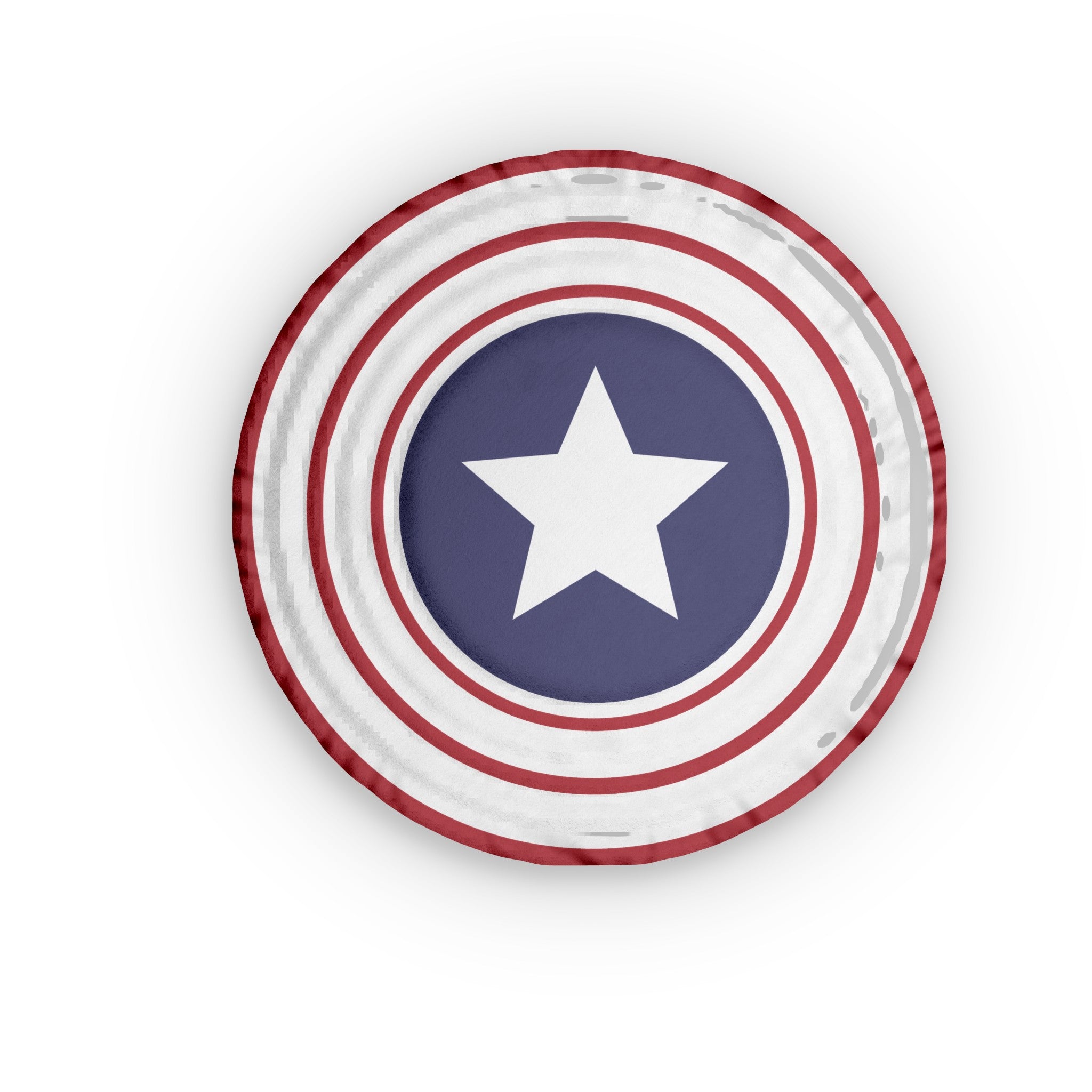 White Star Round Pillow