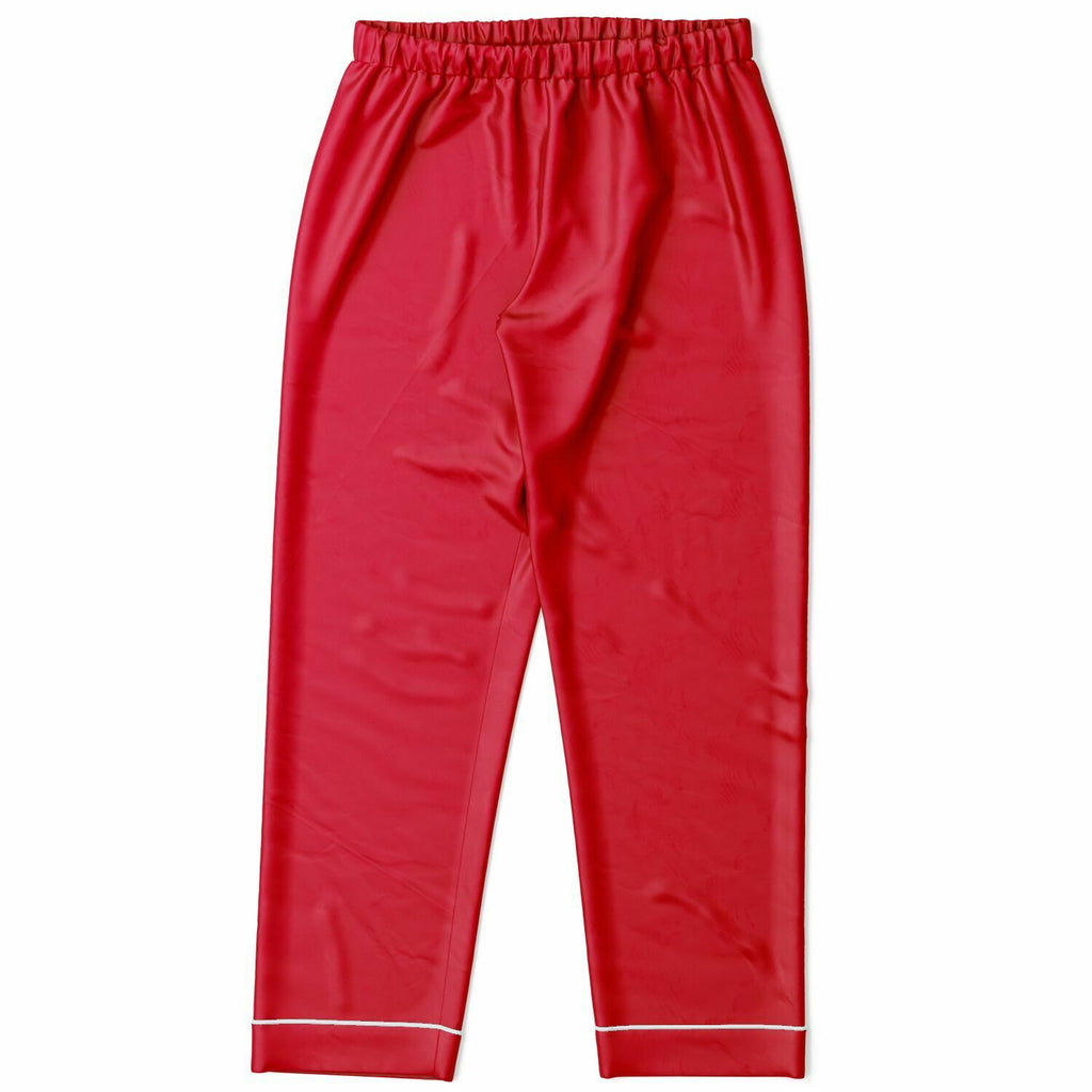 Women's Cherry Red Premium Satin Pajamas