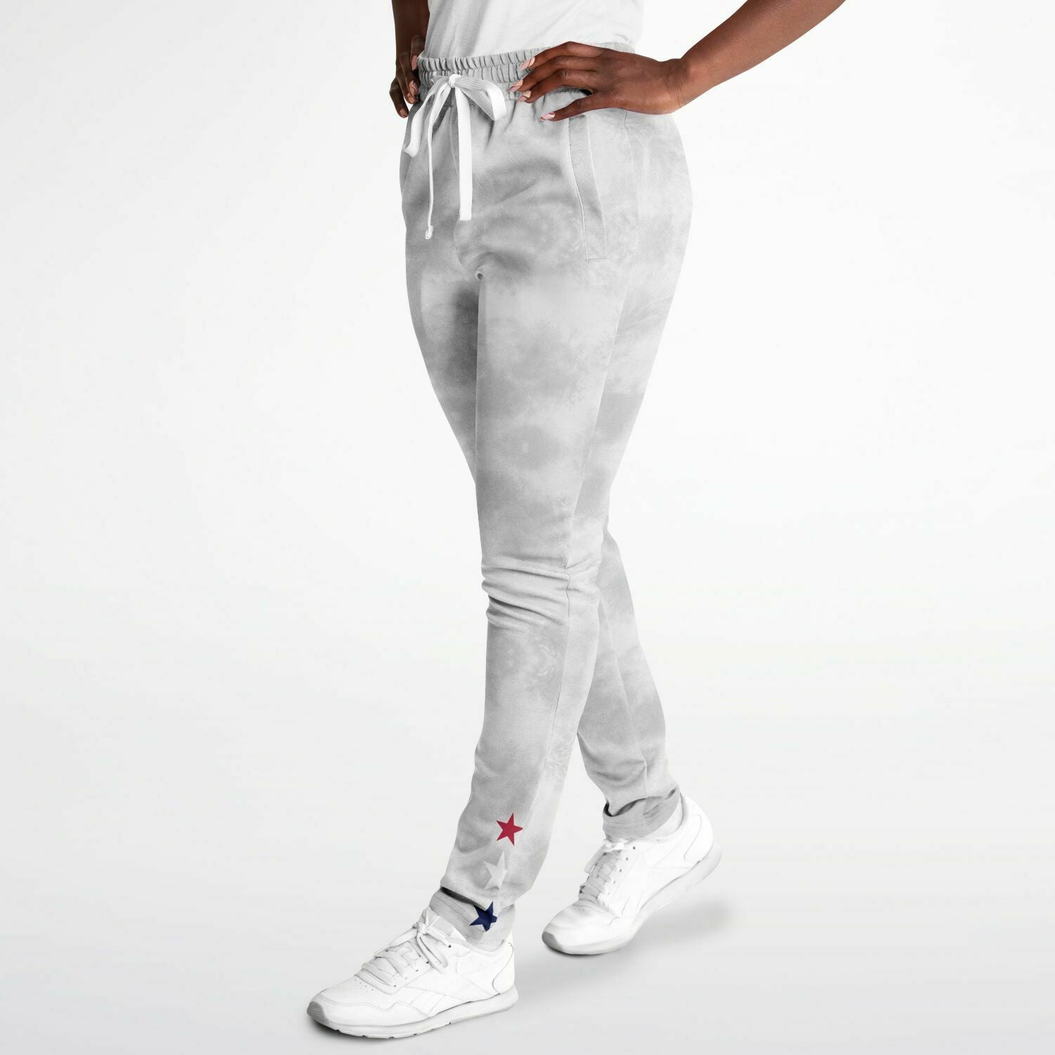 Ladies Grey RWB Star Track Pants