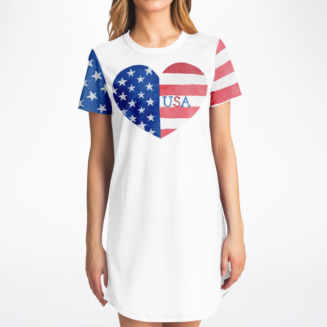 American Heart T-Shirt Dress