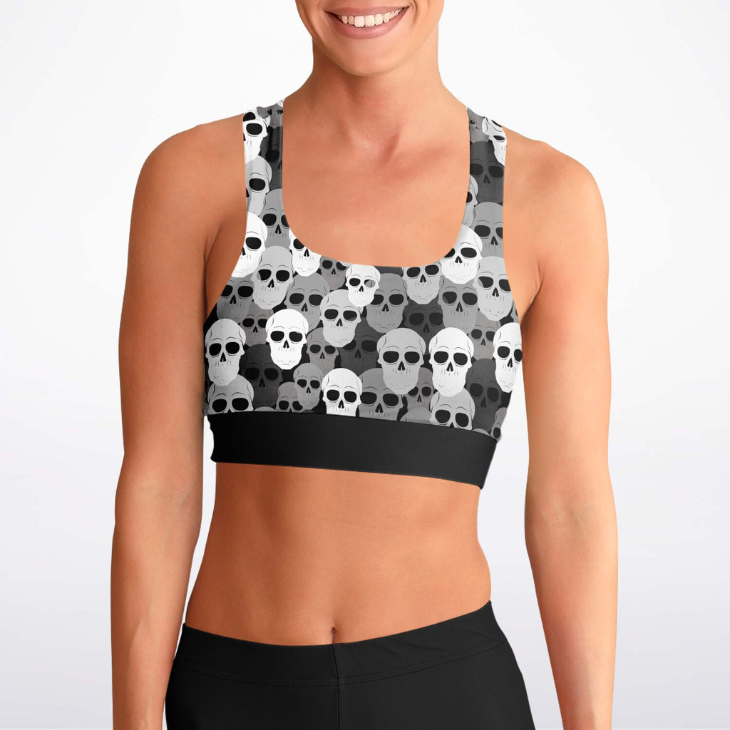 Pile of Skulls Padded Sports Bra