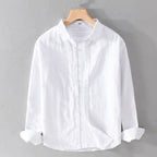Men's Cotton Linen Long Sleeve Casual Shirt
