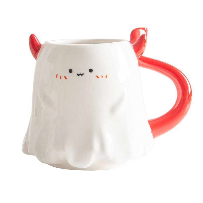 Personalized Ins Cup Couple Girl Birthday Gift Ceramic Water Cup Home Halloween Gift Little Devil Cup