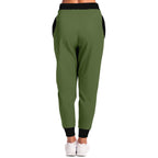 Green Athletic Jogger Pants with Black Accents