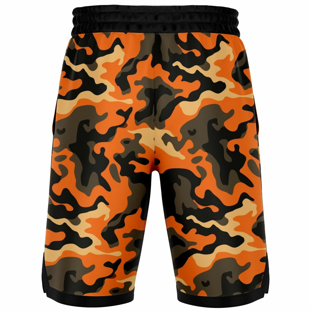 Orange Camo Basketball Shorts