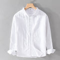 Men's Cotton Linen Long Sleeve Casual Shirt