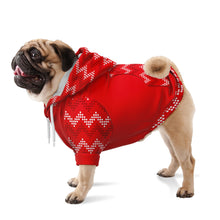 Load image into Gallery viewer, Holiday Zig Zag Stripe Dog Zip-Up Hoodie
