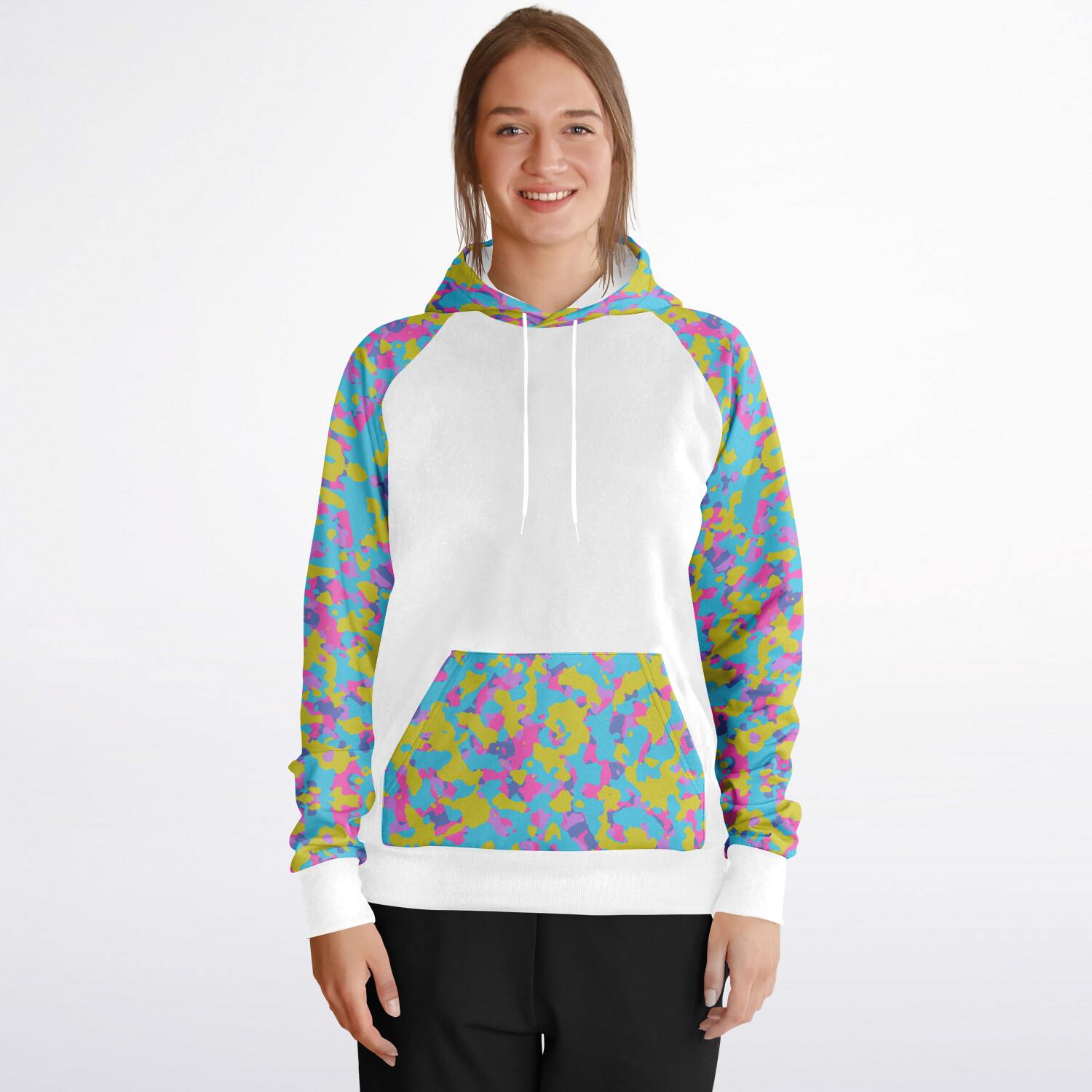 Ladies Easter Camo Raglan Hoodie