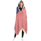 Stars and Stripes Hooded Blanket