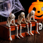 Halloween Skeleton Hear no evil, Speak no Evil, see no Evil Resin Decorations