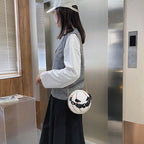 Halloween Cartoon Pumpkin Ball Shoulder Handbag With Chain