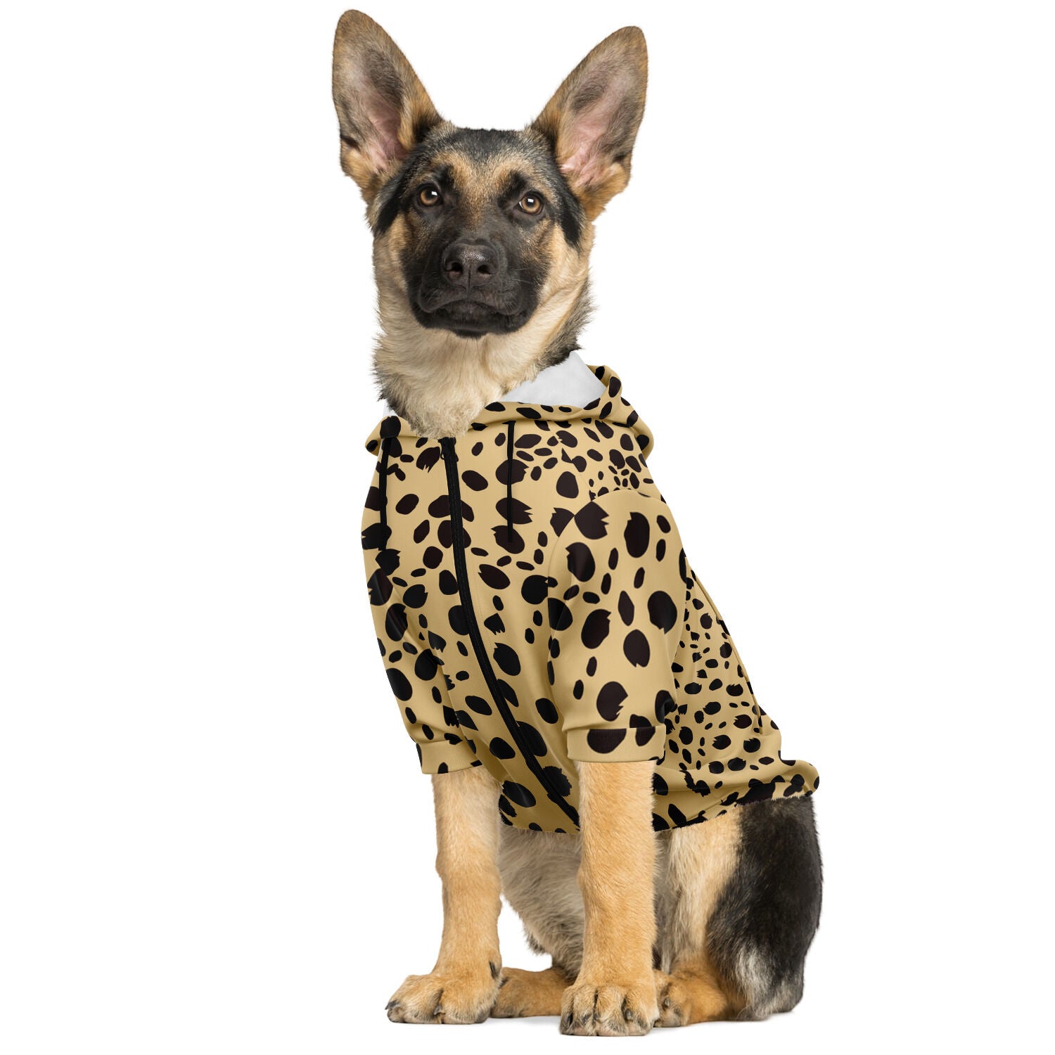 Cheetah Dog Zip-Up Hoodie
